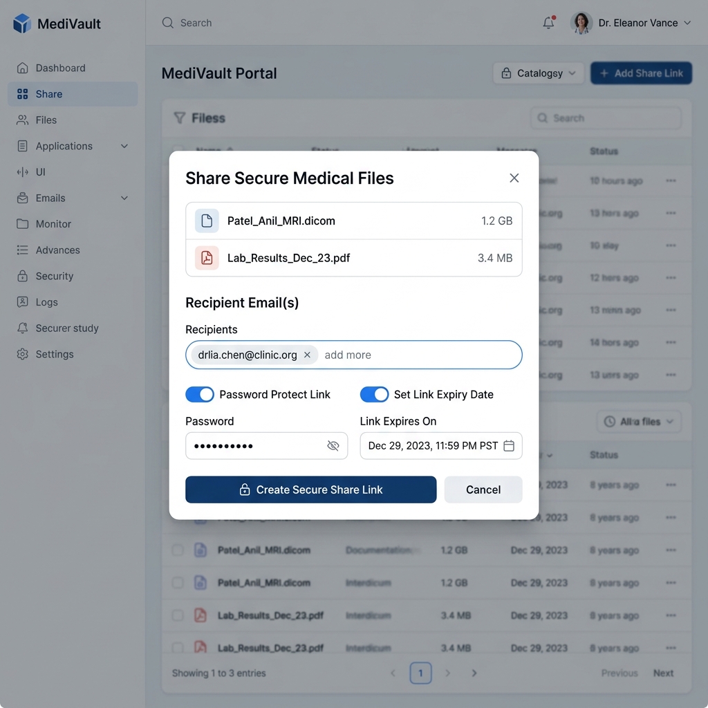 Secure Sharing Interface